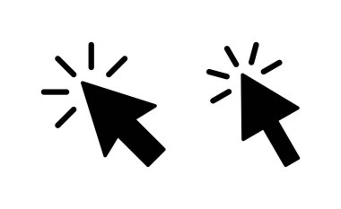 Click icon vector for web and mobile app. pointer arrow sign and symbol. cursor icon