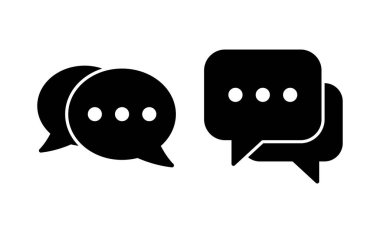 Chat icon vector for web and mobile app. speech bubble sign and symbol. comment icon. message