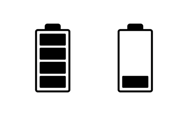 Battery Icon Vector Web Mobile App Battery Charging Sign Symbol — Archivo Imágenes Vectoriales