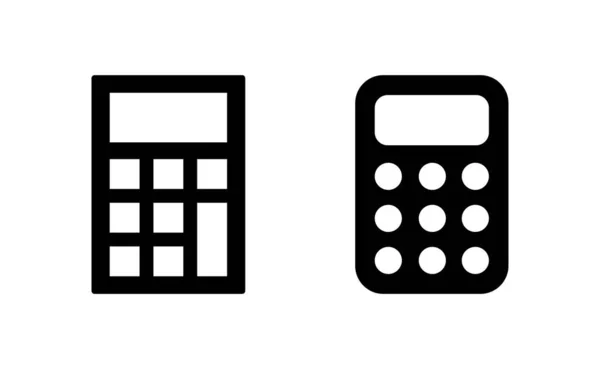 Вектор Значков Калькулятора Веб Мобильного Приложения Знак Символ Калькулятора — стоковый вектор