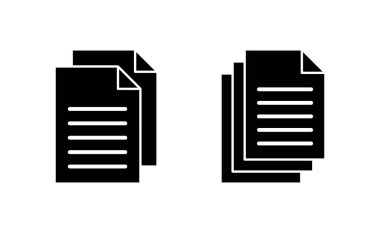 Document icon vector for web and mobile app. Paper sign and symbol. File Icon