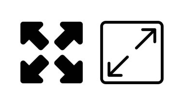 Fullscreen Icon vector for web and mobile app. Expand to full screen sign and symbol. Arrows symbol