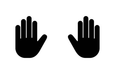 Hand icon vector for web and mobile app. hand sign and symbol. hand gesture