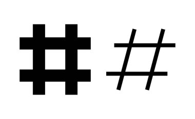 Hashtag icon vector for web and mobile app. hashtag sign and symbol