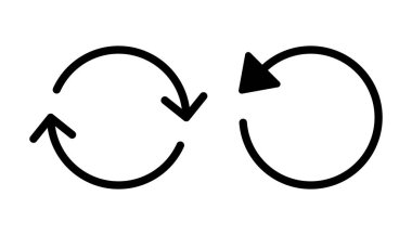 Web ve mobil uygulama için ikon vektörünü tazele. İşareti ve sembolü yeniden yükle. Simgeyi güncelle.