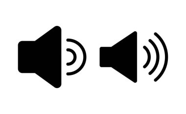 Web ve mobil uygulama için ikon vektörü. Ses düzeyi ve sembol. Hoparlör ikonu. ses sembolü