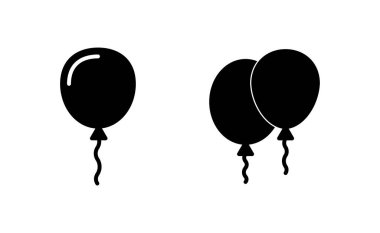 Web ve mobil uygulama için balon simgesi vektörü. Parti balonu işareti ve sembolü