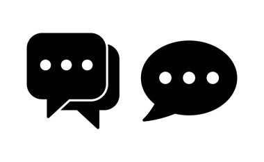 Chat icon vector for web and mobile app. speech bubble sign and symbol. comment icon. message