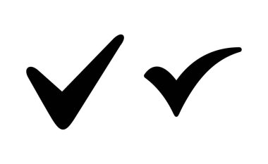 Check mark icon vector for web and mobile app. Tick mark sign and symbol