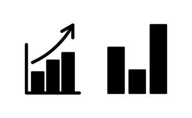 Growing graph Icon vector for web and mobile app. Chart sign and symbol. diagram icon