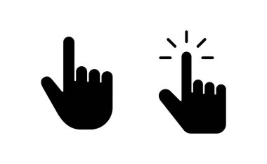 Hand cursor icon vector for web and mobile app. cursor sign and symbol. hand cursor icon clik