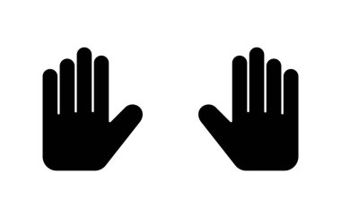 Hand icon vector for web and mobile app. hand sign and symbol. hand gesture