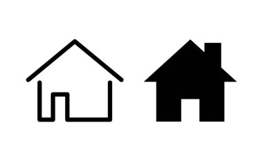 Web ve mobil uygulama için ev simgesi vektörü. Ev işareti ve sembol