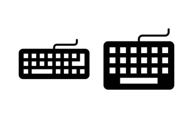 Web ve mobil uygulama için klavye simgesi vektörü. Klavye işareti ve simgesi