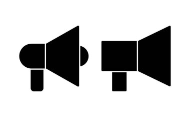 Web ve mobil uygulama için megafon simgesi vektörü. Hoparlör işareti ve sembol