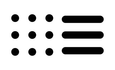 Web ve mobil uygulama için menü simgesi vektörü. Web menü işareti ve sembol. Hamburger menüsü sembolü