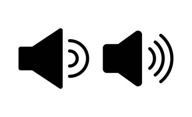 Web ve mobil uygulama için ikon vektörü. Ses düzeyi ve sembol. Hoparlör ikonu. ses sembolü