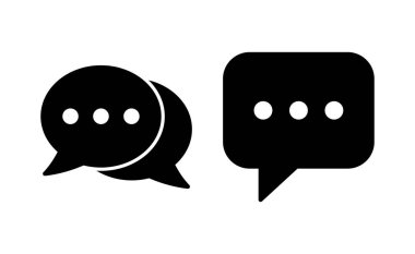 Chat icon vector for web and mobile app. speech bubble sign and symbol. comment icon. message