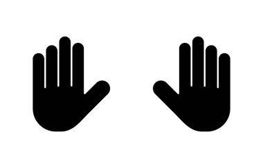 Hand icon vector for web and mobile app. hand sign and symbol. hand gesture