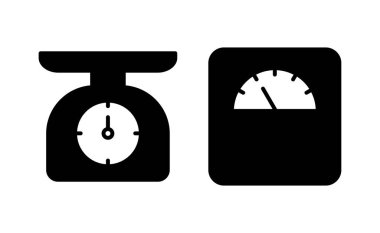 Web ve mobil uygulama için simge vektörünü ölçeklendirir. Ağırlık ölçeği işareti ve simgesi