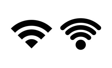 Web ve mobil uygulama için Wifi simgesi vektörü. İşaret işareti ve sembol. Kablosuz simge