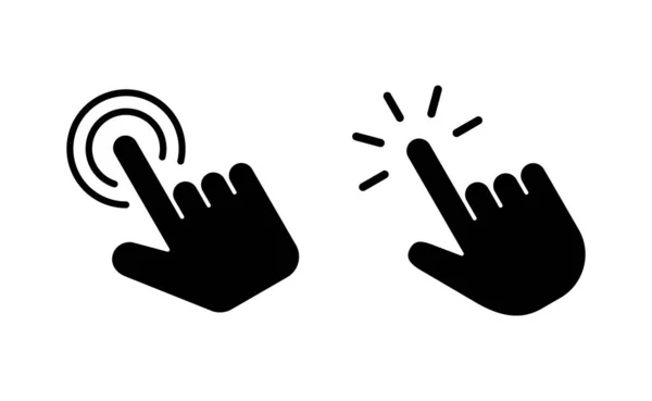 Hand Click Icon Vector Web Mobile App Pointer Sign Symbol — Vetor de Stock