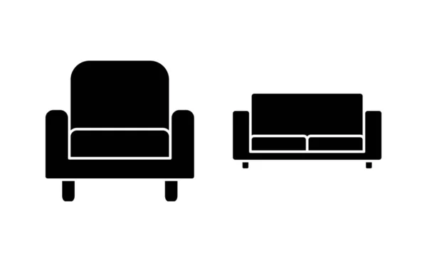 用于Web和移动应用程序的Sofa图标向量 沙发标志和符号 家具图标 — 图库矢量图片