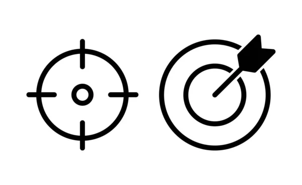 网络应用和移动应用的目标图标向量 目标图标向量 目标营销标志和符号 — 图库矢量图片