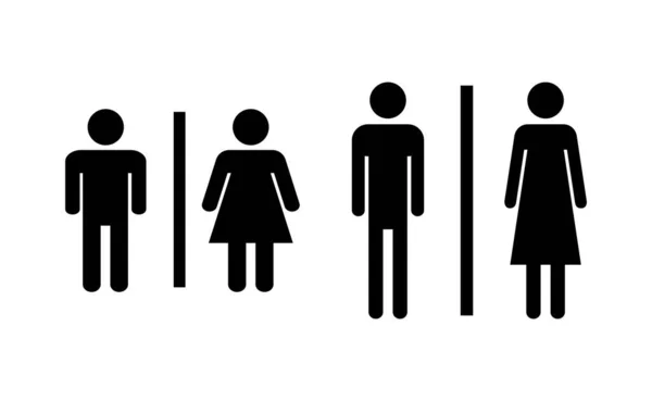 Вектор Значка Туалету Веб Мобільного Додатку Дівчата Хлопчики Вбиральні Знаки — стоковий вектор