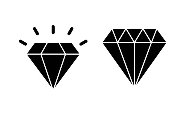 Diamond Icon Vector Web Mobile App Diamond Gems Sign Symbol — Image vectorielle