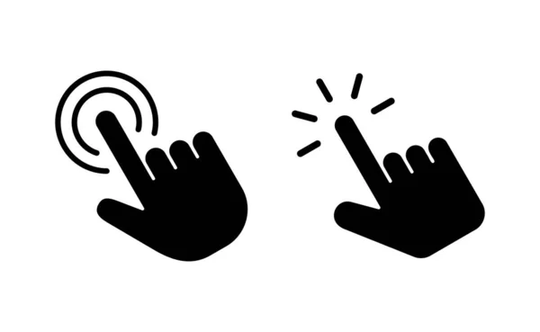Hand Click Icon Vector Web Mobile App Pointer Sign Symbol — ストックベクタ