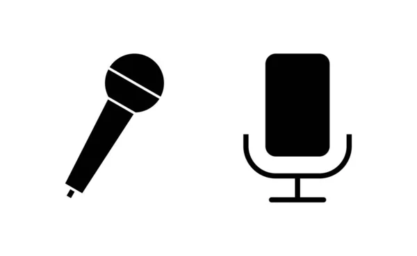 Microphone Icon Vector Web Mobile App Karaoke Sign Symbol — Stock Vector