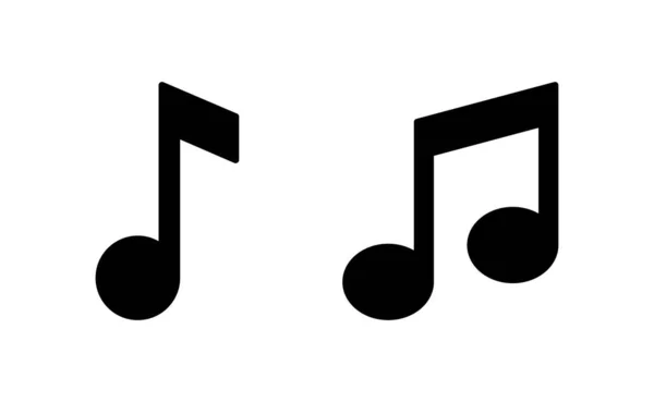 Icona Musicale Vettoriale App Web Mobile Segno Simbolo Musica Nota — Vettoriale Stock