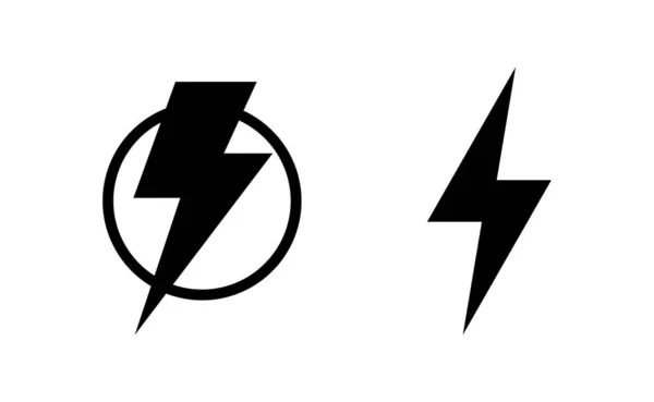 Wektor Ikony Pioruna Dla Aplikacji Internetowych Mobilnych Znak Symbol Elektryczny — Wektor stockowy