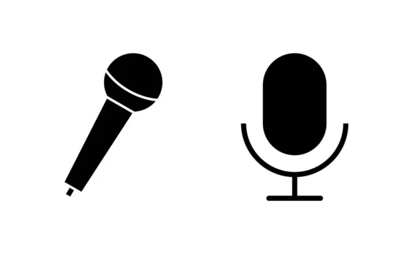 Vetor Ícone Microfone Para Web Aplicativo Móvel Sinal Karaoke Símbolo —  Vetores de Stock