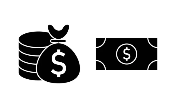 Web和移动应用程序的金钱图标向量 货币标志和符号 — 图库矢量图片