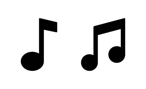 Webおよびモバイルアプリ用の音楽アイコンベクトル 音符の記号と記号 — ストックベクタ