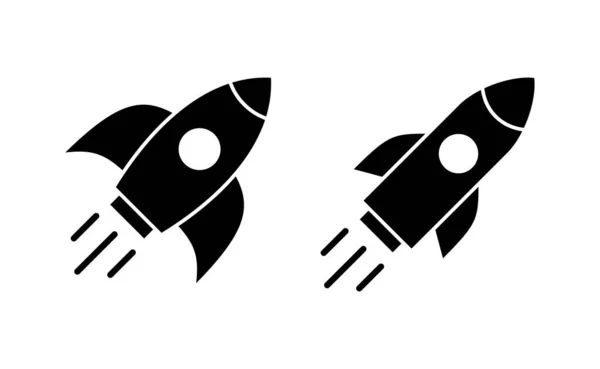 Ракетный Вектор Веб Мобильного Приложения Знак Запуска Символ Значок Ракеты — стоковый вектор