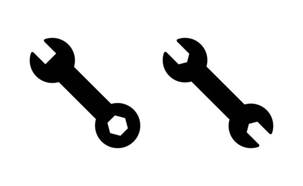 Wrench Icon Vector Voor Web Mobiele App Reparatie Icoon Gereedschapsteken — Stockvector