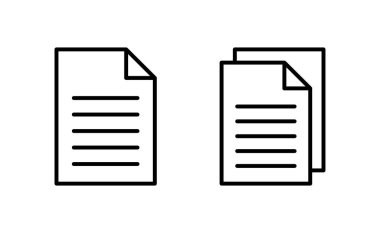 Document icon vector for web and mobile app. Paper sign and symbol. File Icon
