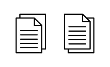 Document icon vector for web and mobile app. Paper sign and symbol. File Icon