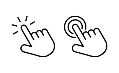 Hand click icon vector for web and mobile app. pointer sign and symbol. hand cursor icon clipart