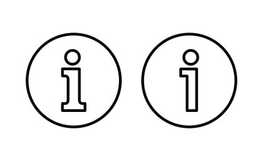 Web ve mobil uygulama için bilgi simgesi vektörü. İmza ve sembol hakkında. Faq simgesi