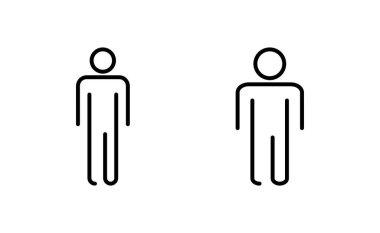 Web ve mobil uygulama için insan simgesi vektörü. Erkek işareti ve sembol. insan sembolü