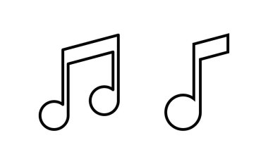 Web ve mobil uygulama için müzik simgesi vektörü. nota işareti ve sembol
