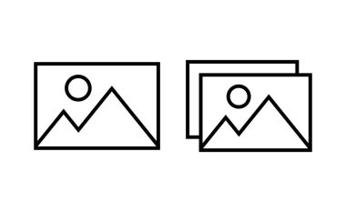 Web ve mobil uygulama için resim simgesi vektörü. Fotoğraf galerisi işareti ve sembol. resim simgesi