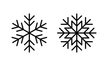 Web ve mobil uygulama için kar simgesi vektörü. kar tanesi işareti ve sembol