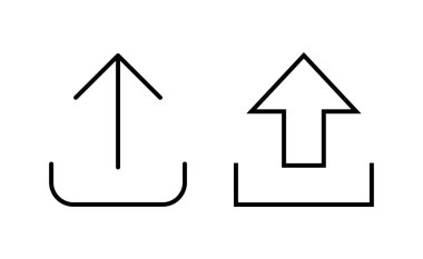 Web ve mobil uygulama için simge vektörü yükle. veri işareti ve sembolü yükle