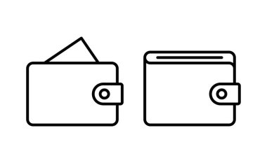 Web ve mobil uygulama için cüzdan simgesi vektörü. cüzdan işareti ve sembol
