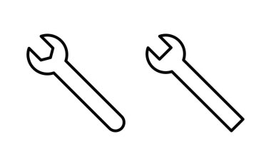 Web ve mobil uygulama için simge vektörünü aç. Tamir ikonu. araç işareti ve sembol